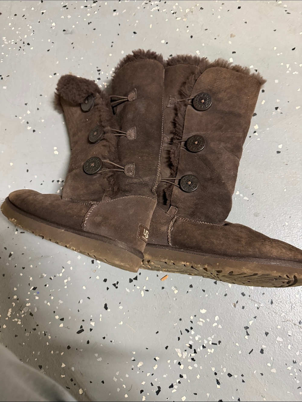 UGG Women's Chestnut Button Suede Mid-Calf Boots